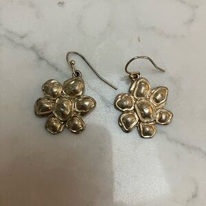 Gold toned dangle earrings